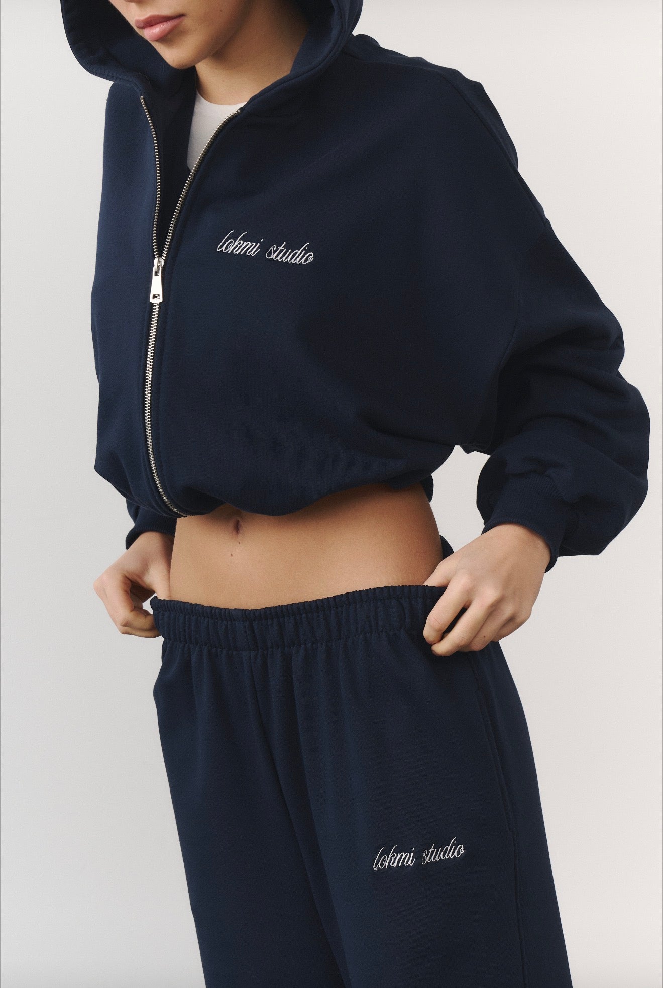 Костюм зі 100% бавовни темно-синій