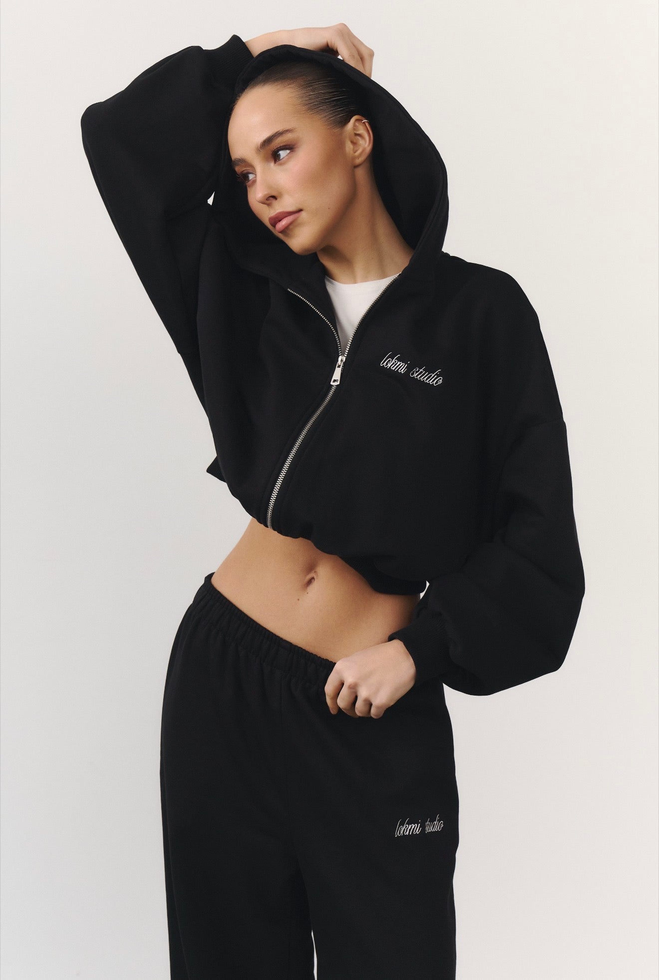 Костюм зі 100% бавовни чорний