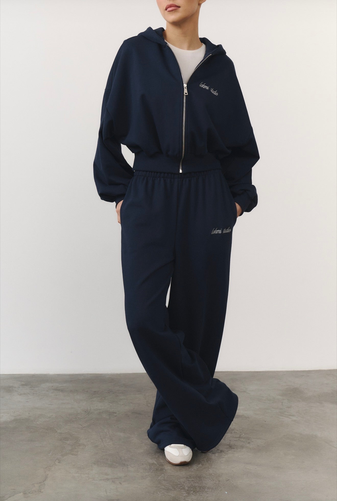 Костюм зі 100% бавовни темно-синій