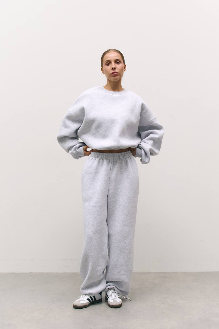 Штани з утепленням (на фіксаторах) меланж