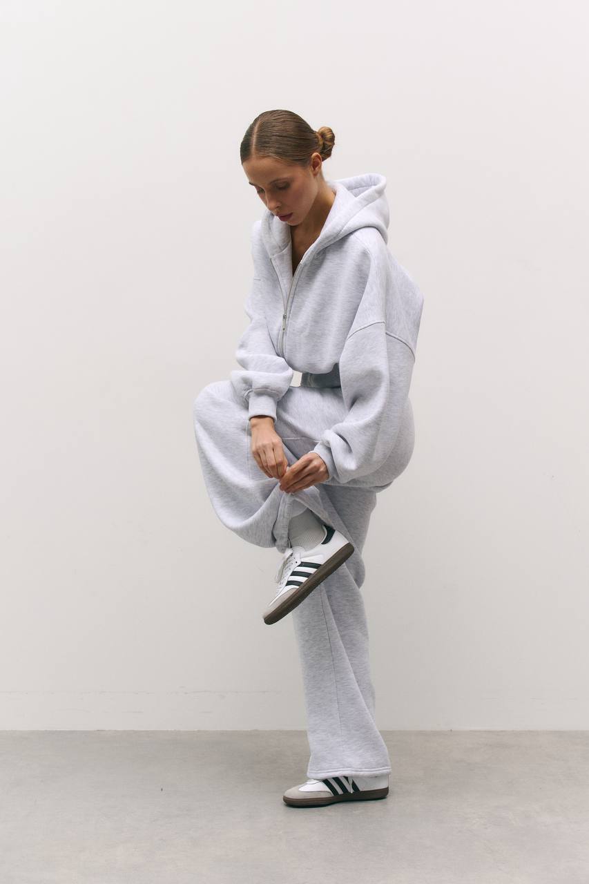 Штани з утепленням (на фіксаторах) меланж