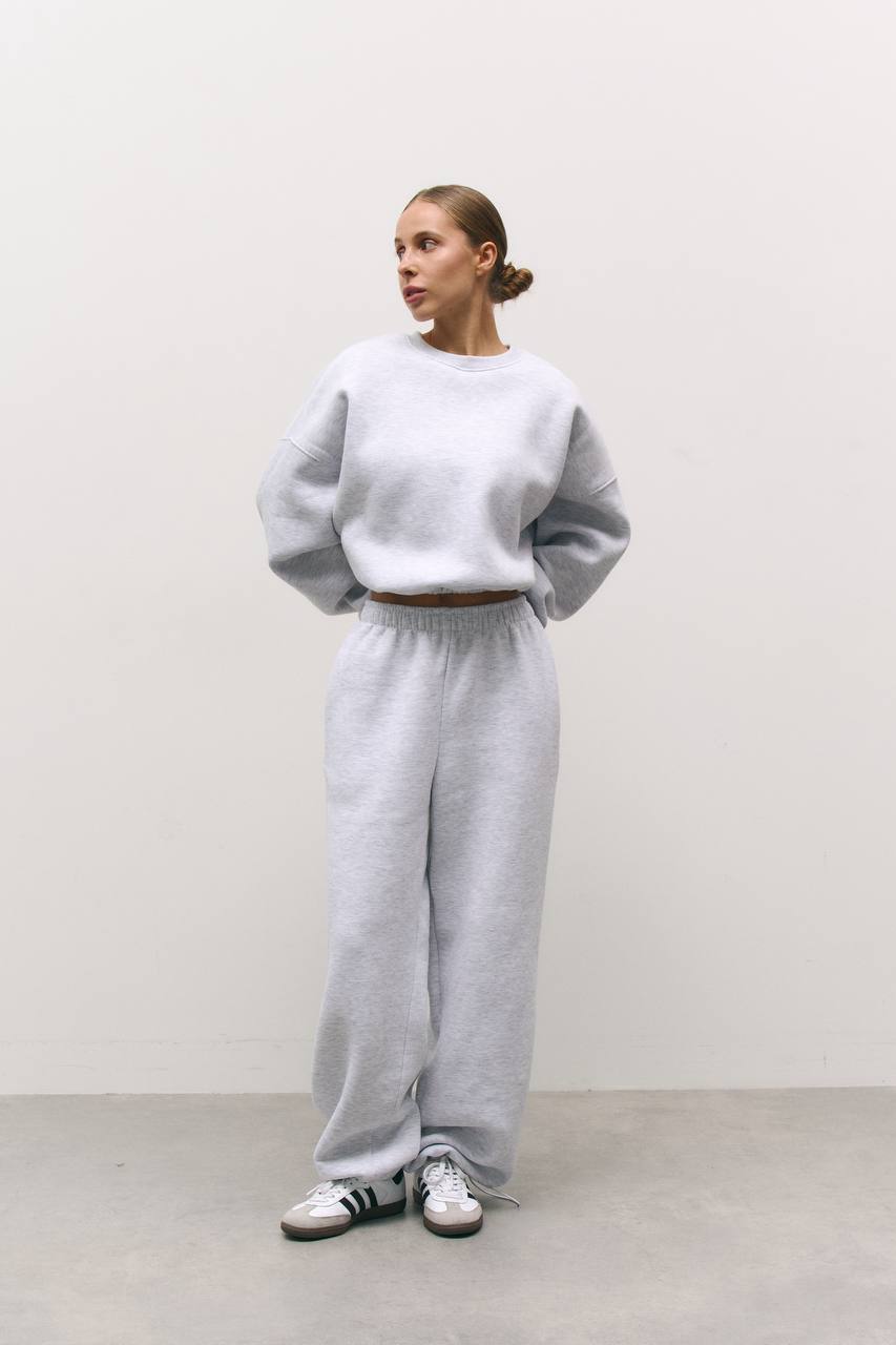 Костюм з утепленням із світшотом меланж