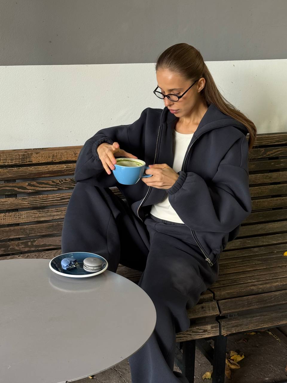 Костюм з утепленням на затяжках темно-синій