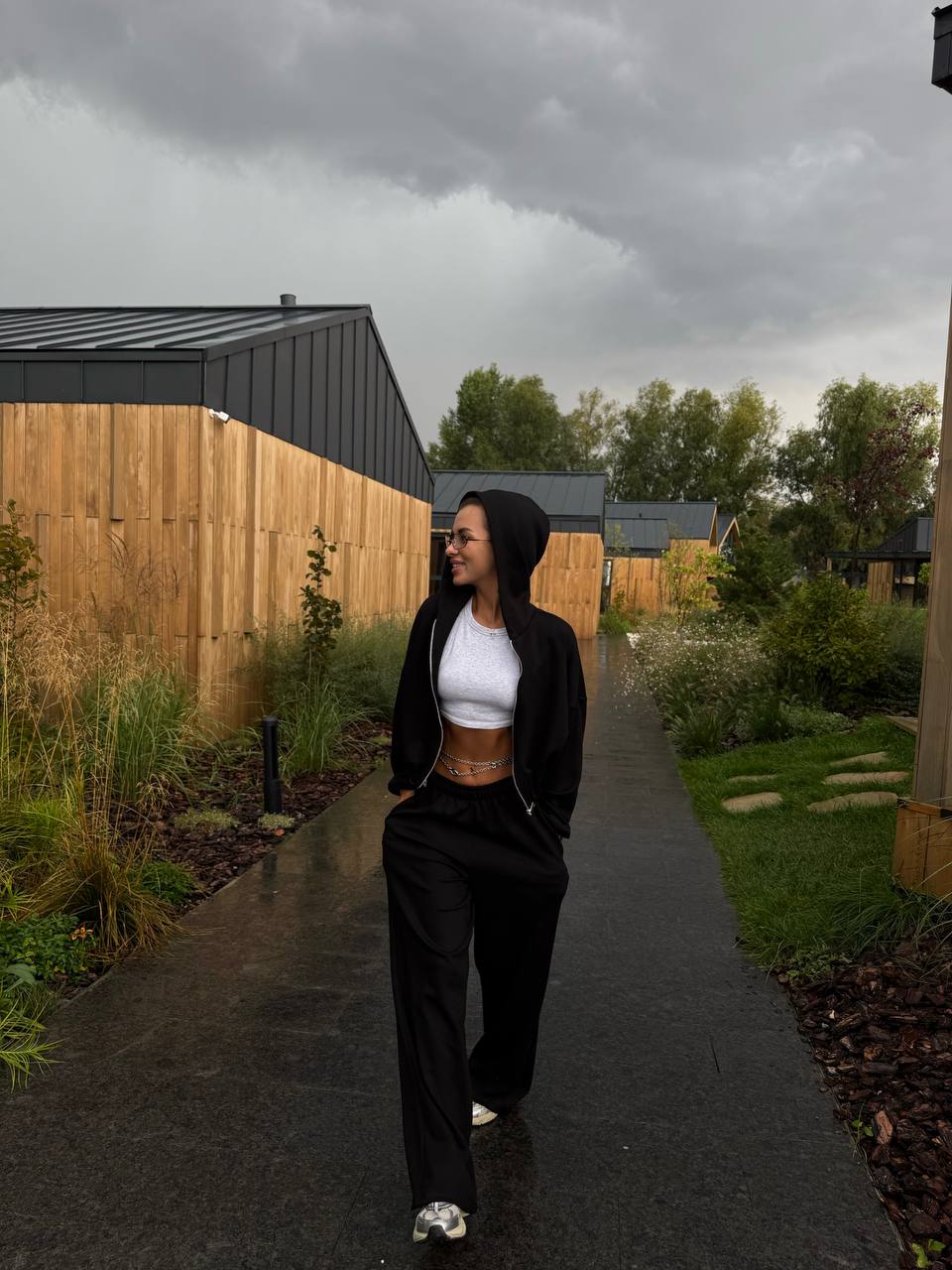 Штани-палаццо чорні