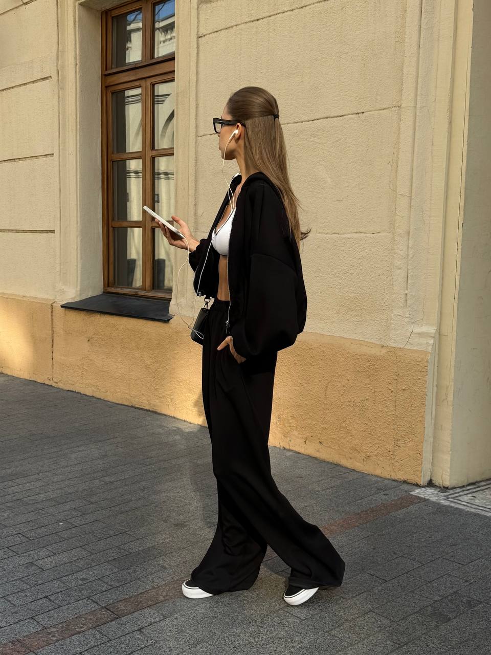 Штани-палаццо чорні