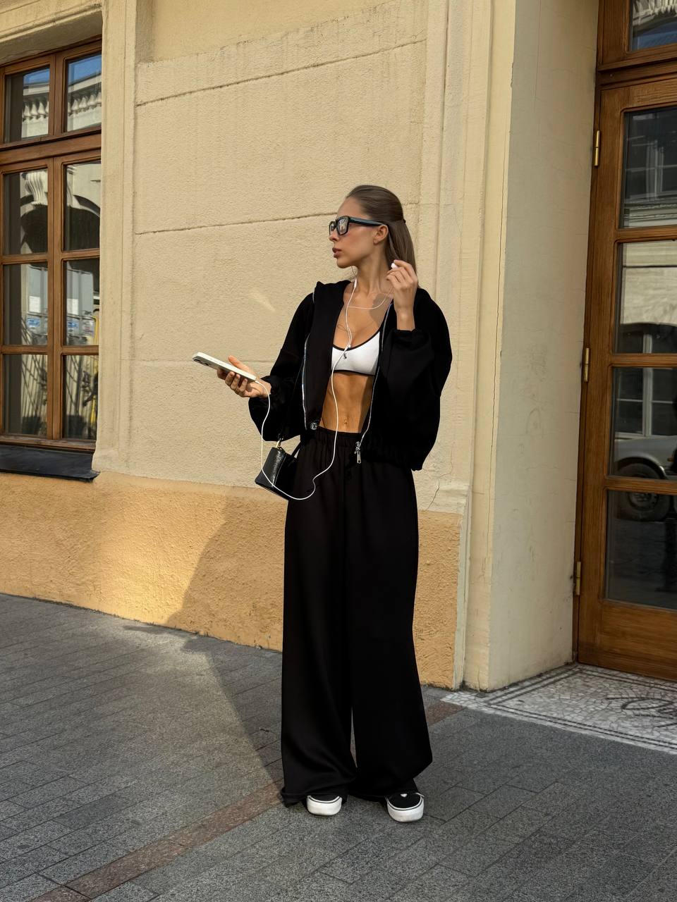 Штани-палаццо чорні