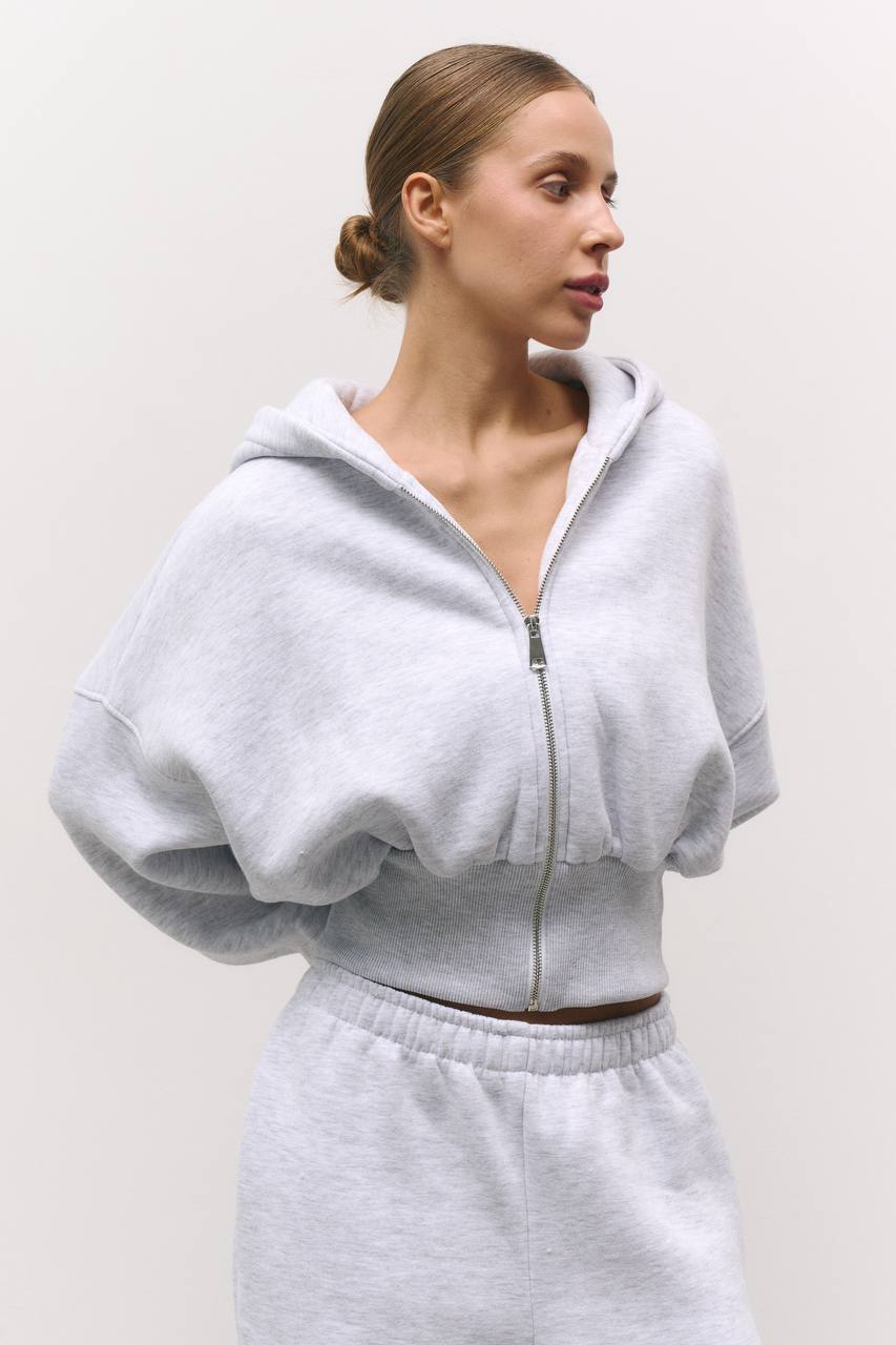 Костюм з утепленням із приталеною резинкою меланж