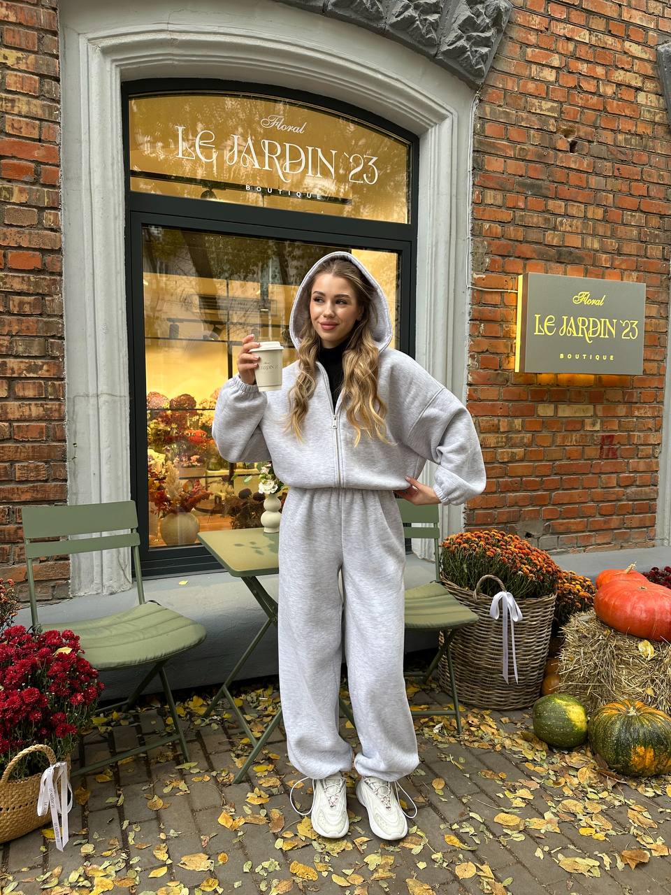 Зіп-худі на фіксаторах із утепленням меланж