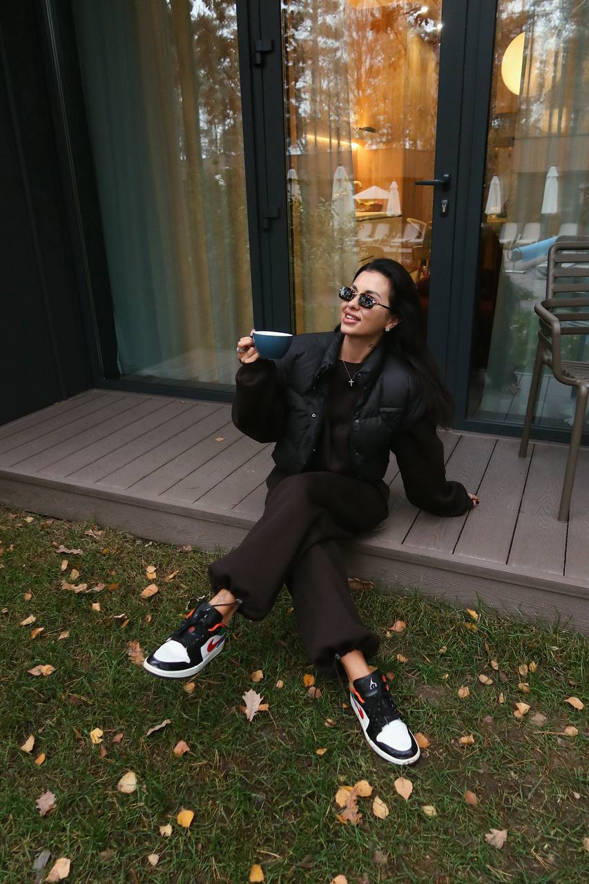 Костюм з утепленням із світшотом гіркий шоколад