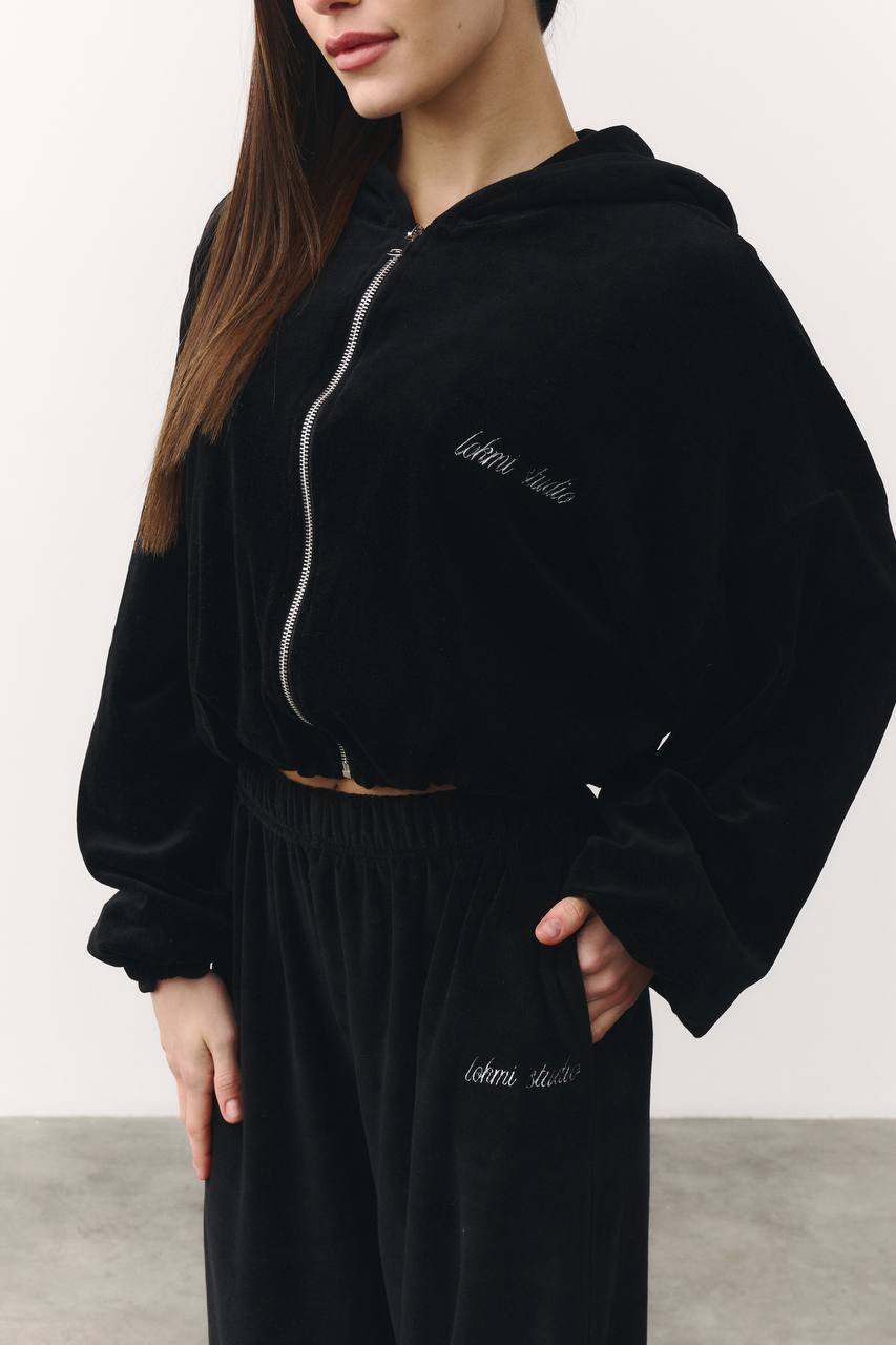 Костюм велюровий чорний