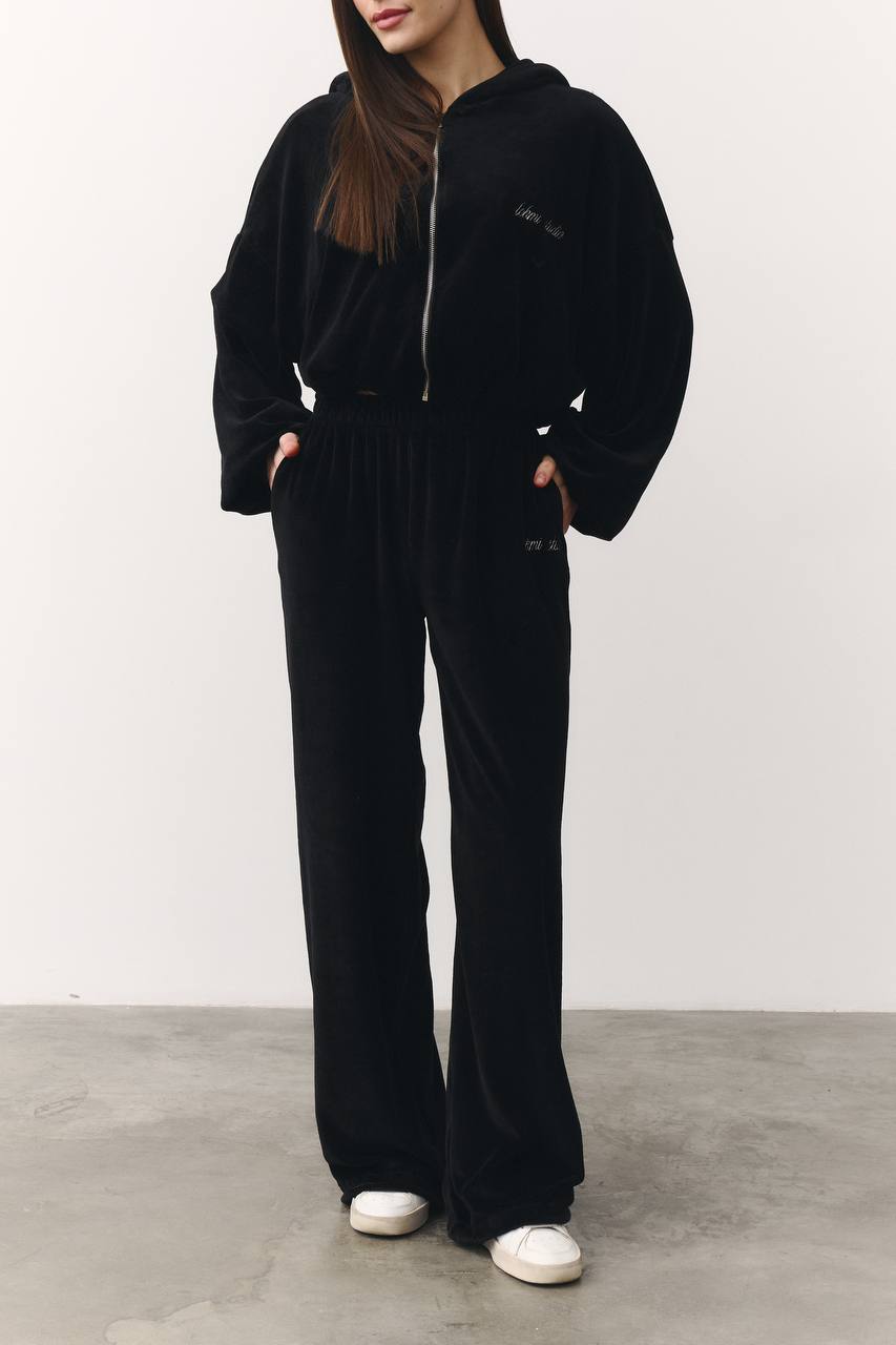 Костюм велюровий чорний