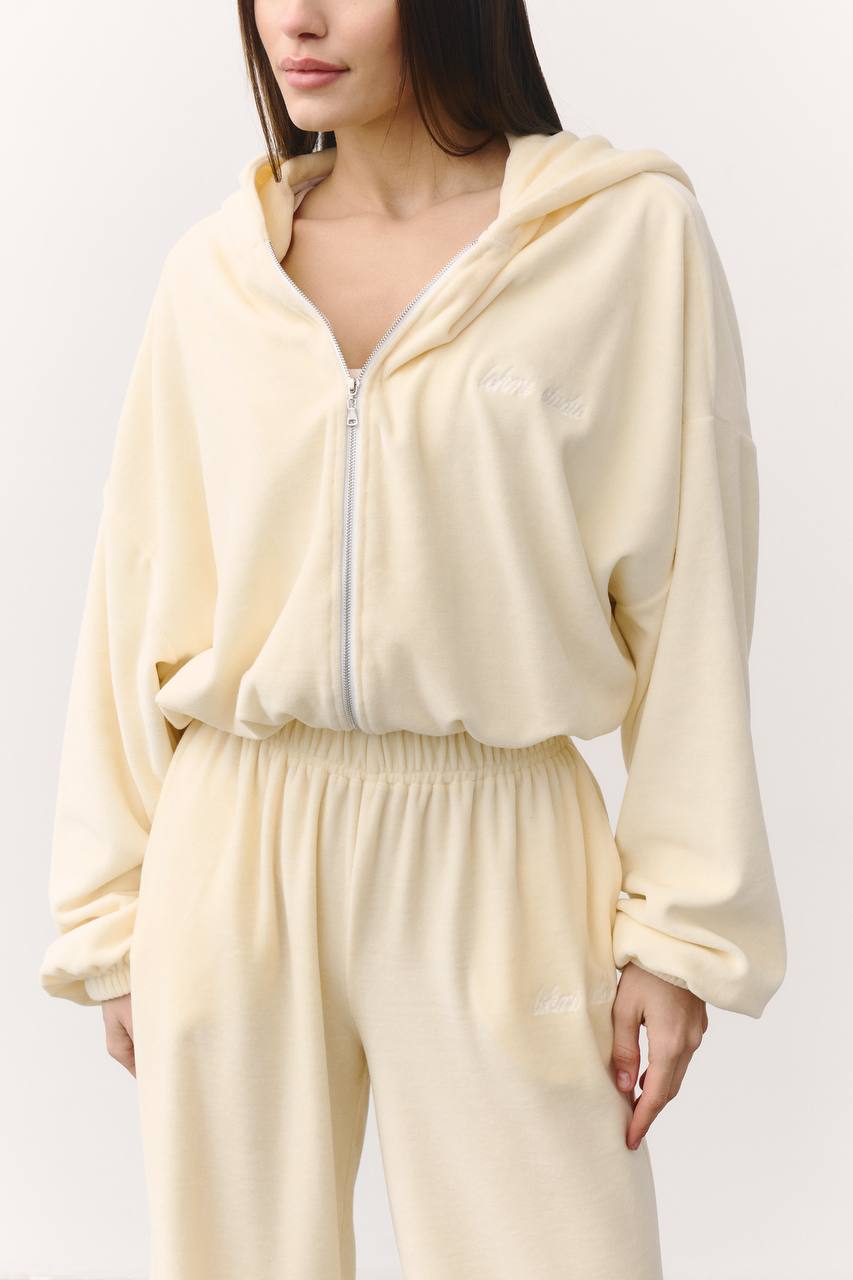 Костюм велюровий вершкове масло