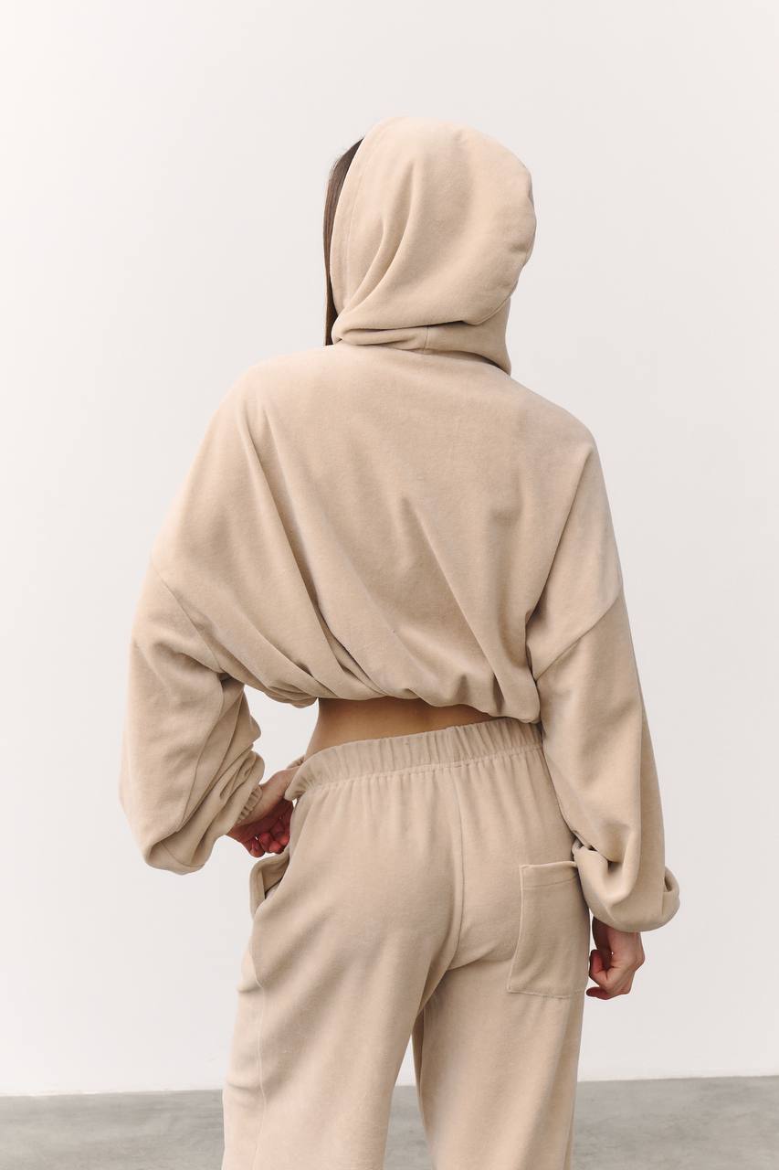 Костюм велюровий бежевий