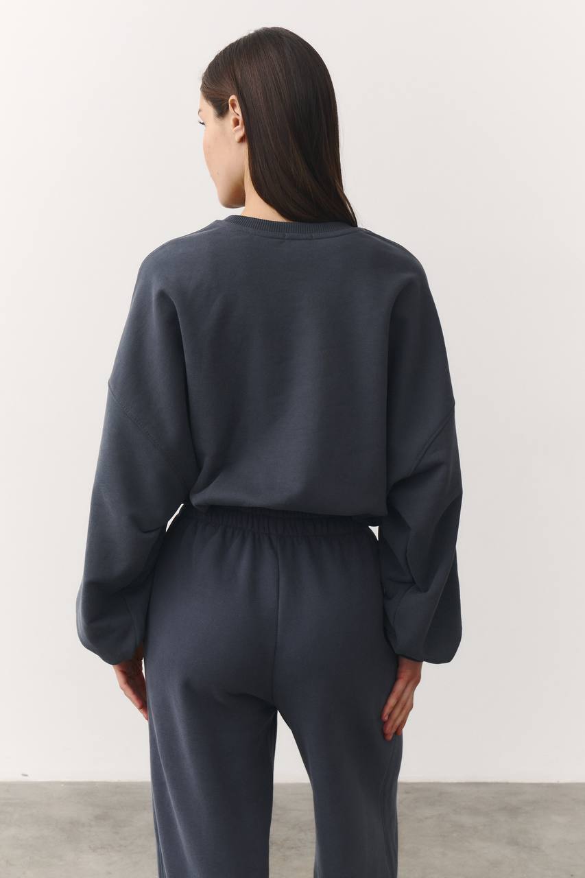 Костюм зі світшотом темно-синій(сірий)