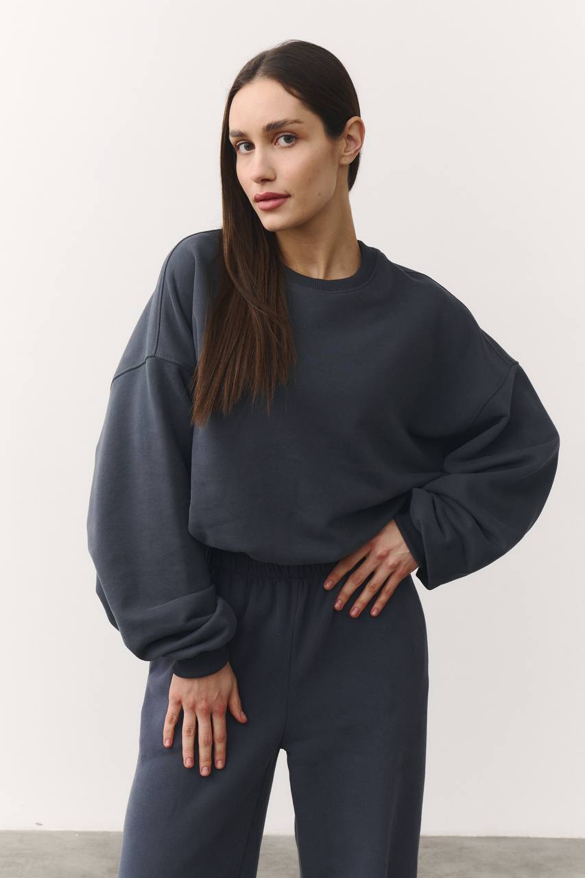 Костюм зі світшотом темно-синій(сірий)