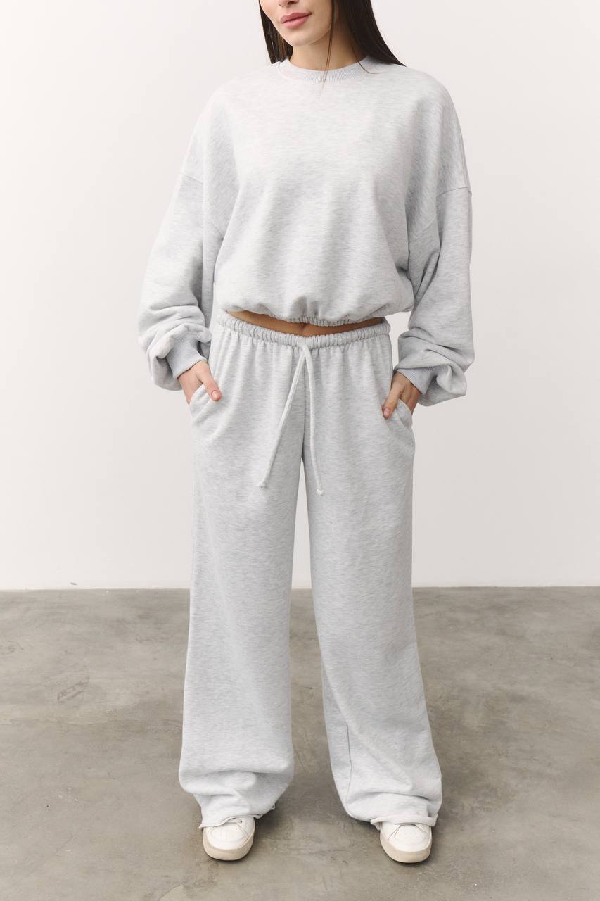 Костюм зі світшотом меланж