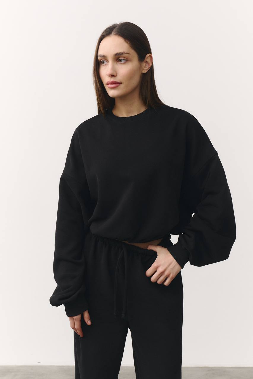 Костюм зі світшотом чорний