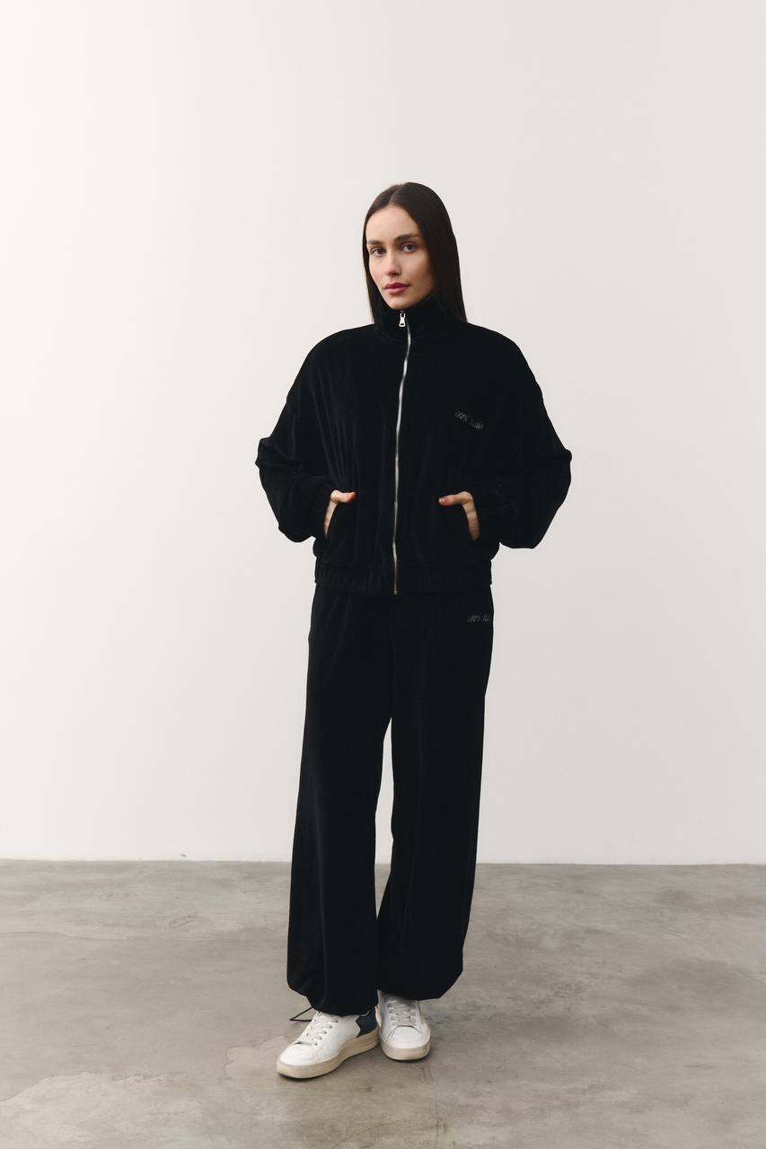 Штани велюрові чорні