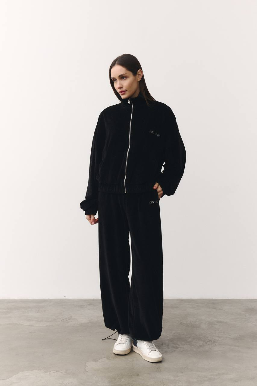 Штани велюрові чорні