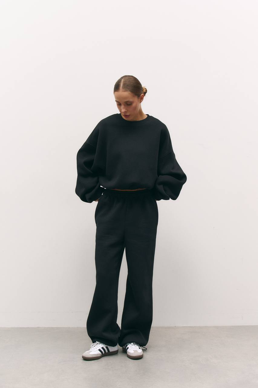 Світшот з утепленням чорний