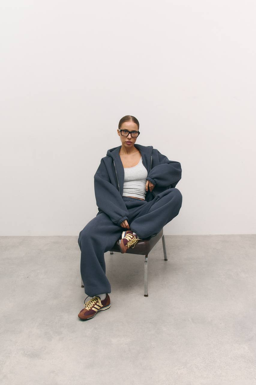 Штани з утепленням (на фіксаторах) темно-сині