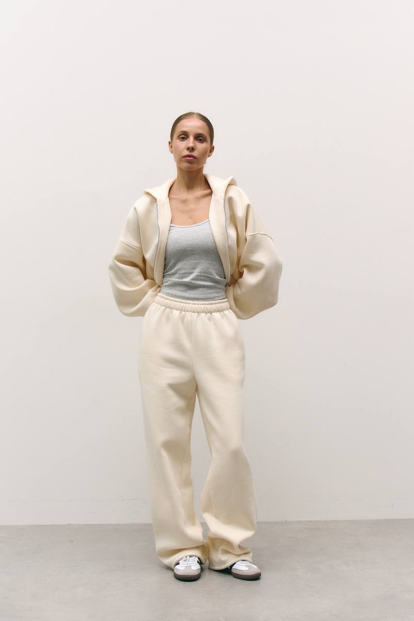 Штани з утепленням (на фіксаторах) вершкове масло