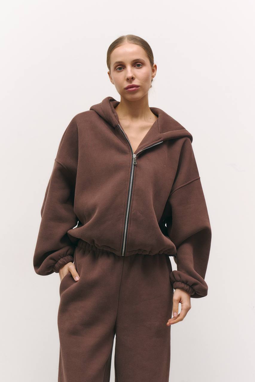 Костюм з утепленням на затяжках шоколад