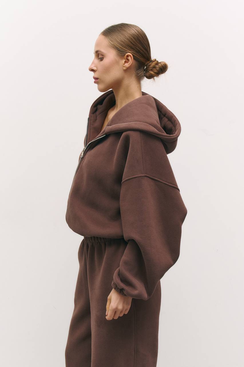 Костюм з утепленням на затяжках шоколад
