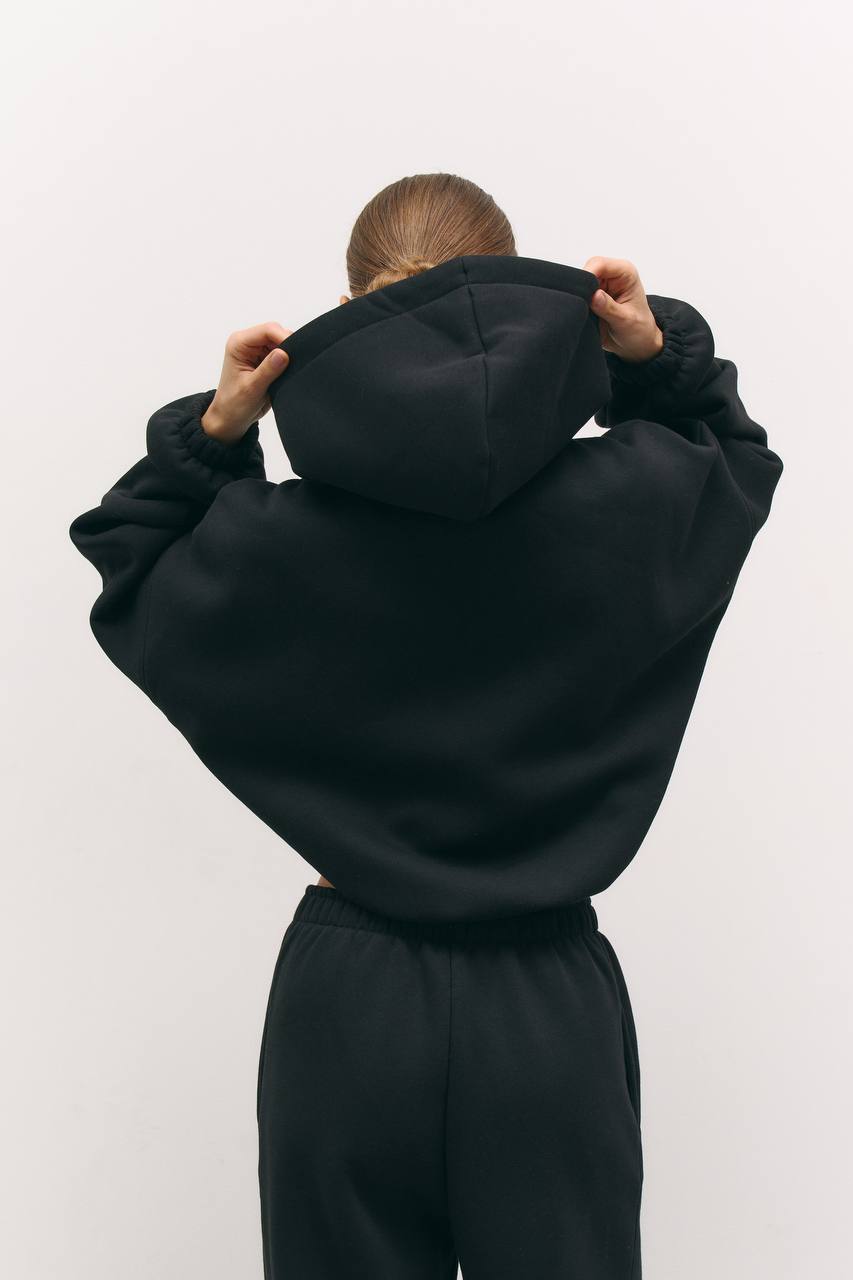 Костюм з утепленням на затяжках чорний