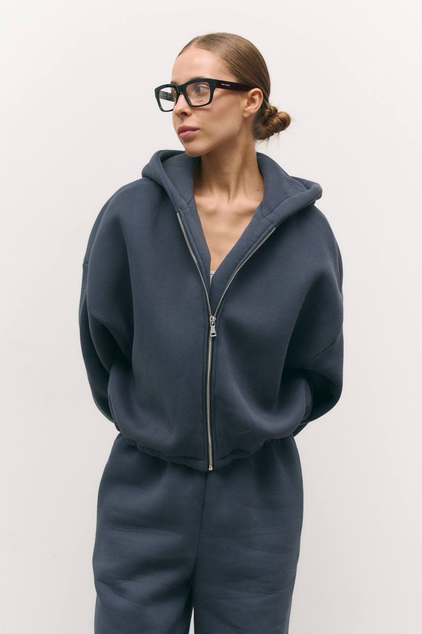 Костюм з утепленням на затяжках темно-синій