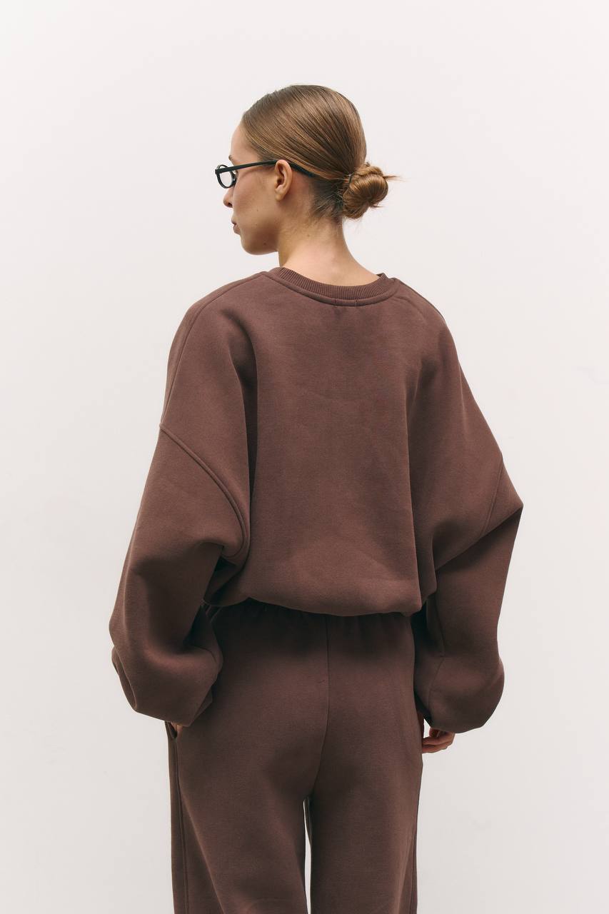 Світшот з утепленням шоколад