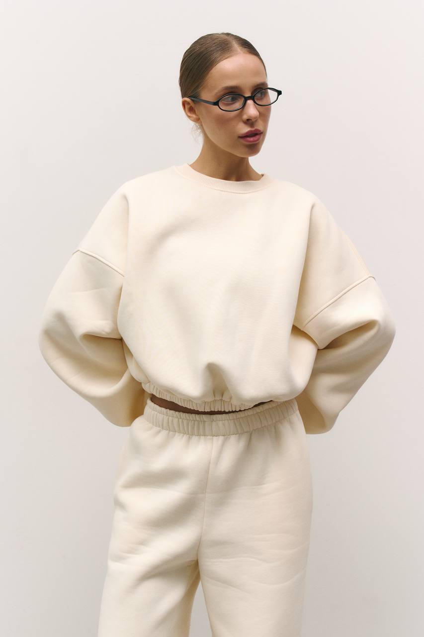 Світшот з утепленням вершкове масло