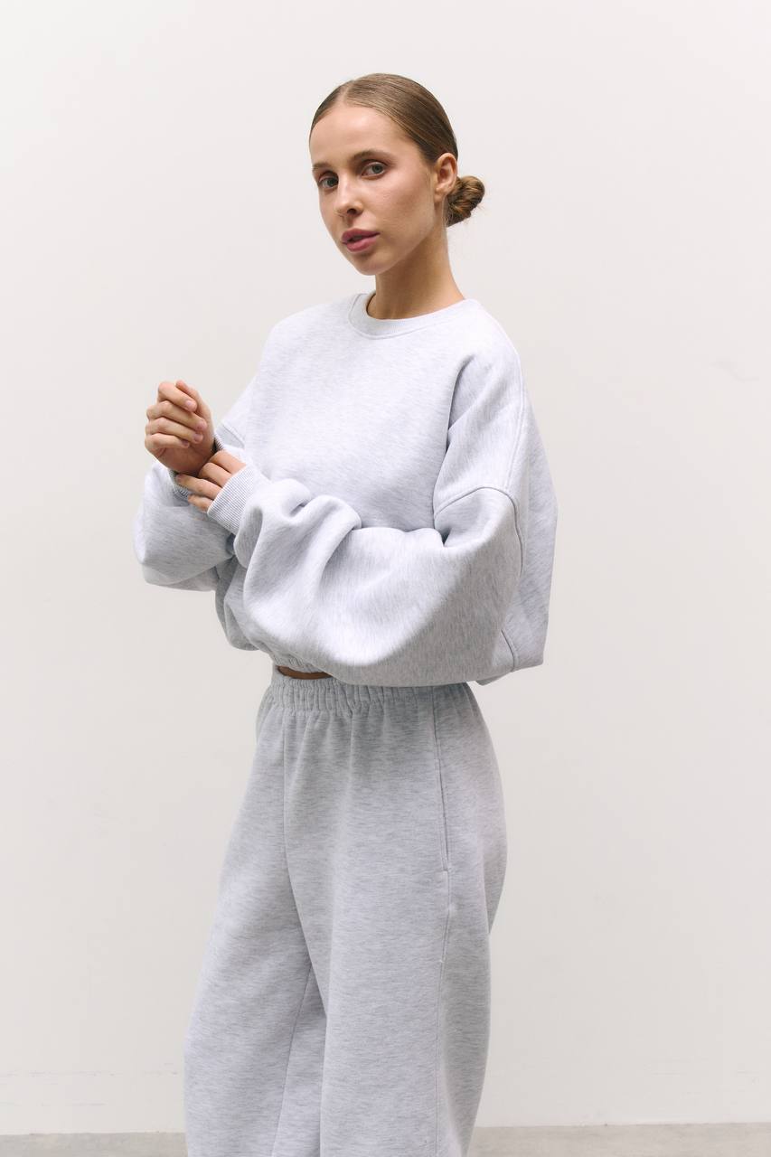 Світшот з утепленням меланж