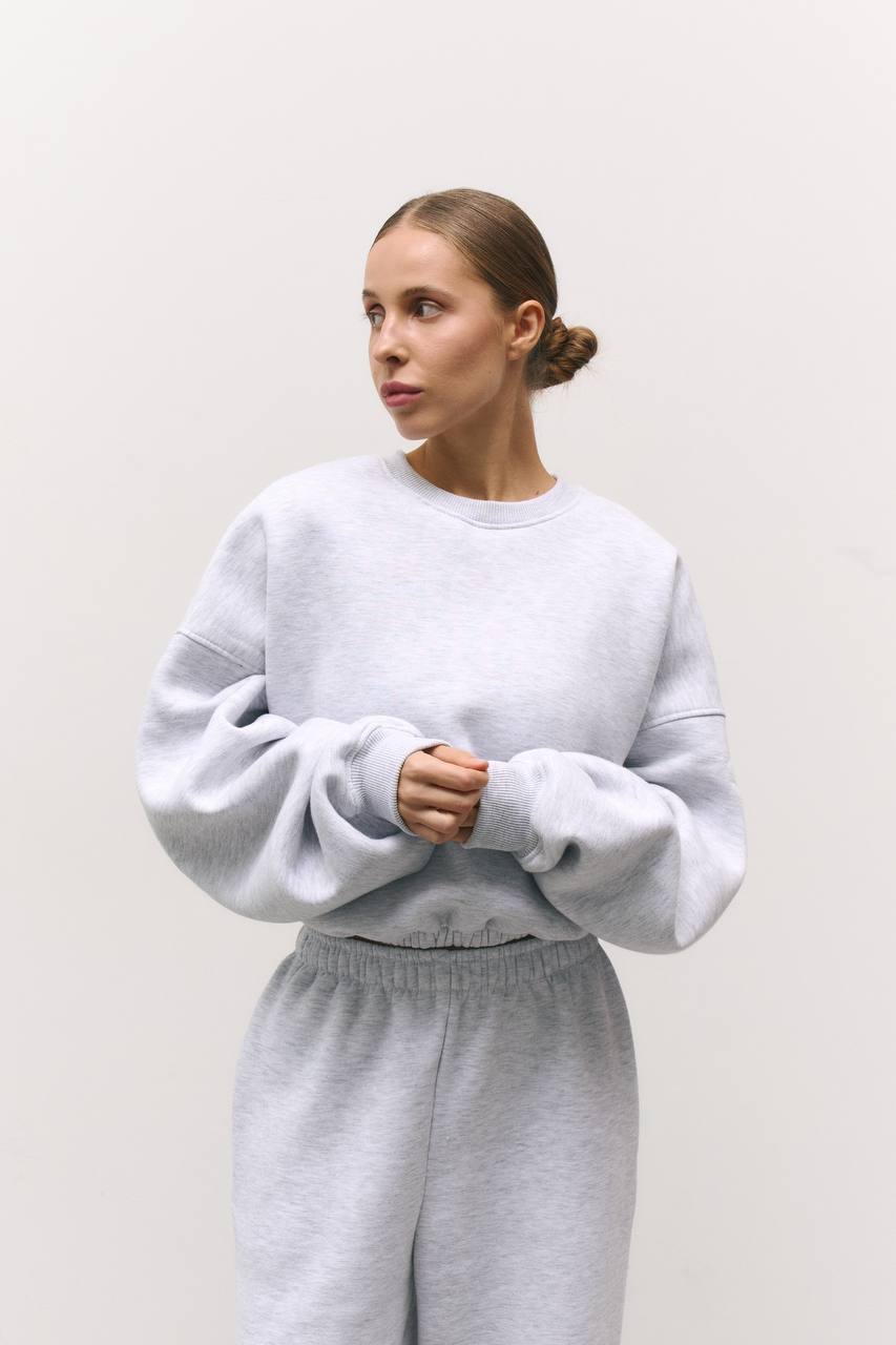 Світшот з утепленням меланж