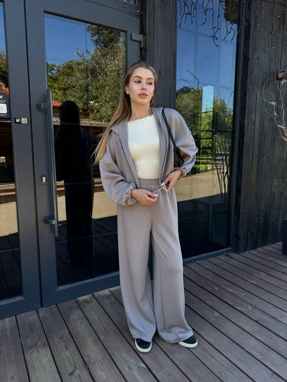 Штани-палаццо сірі