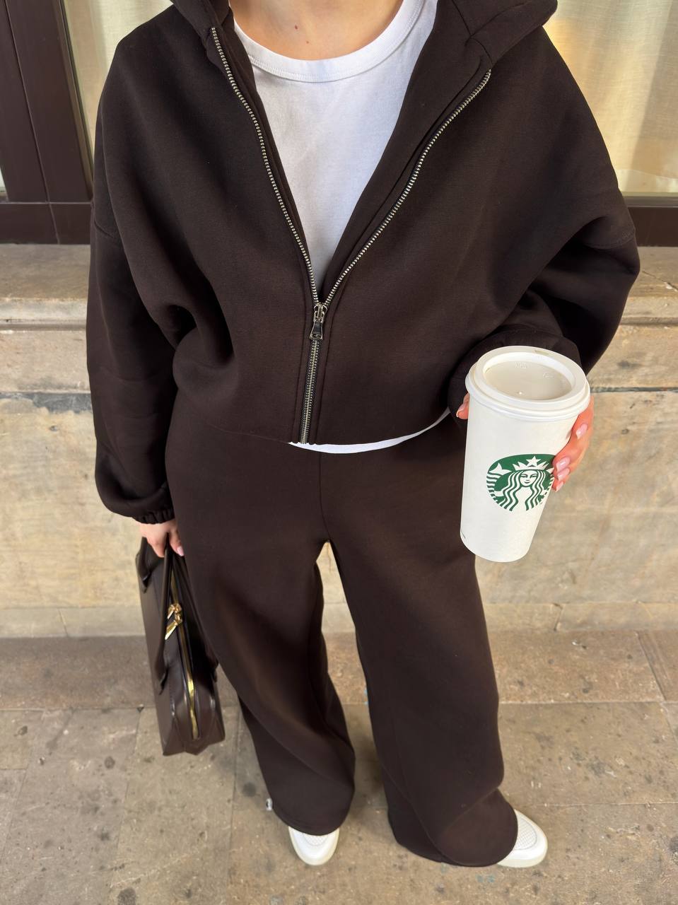 Костюм з утепленням на затяжках гіркий шоколад