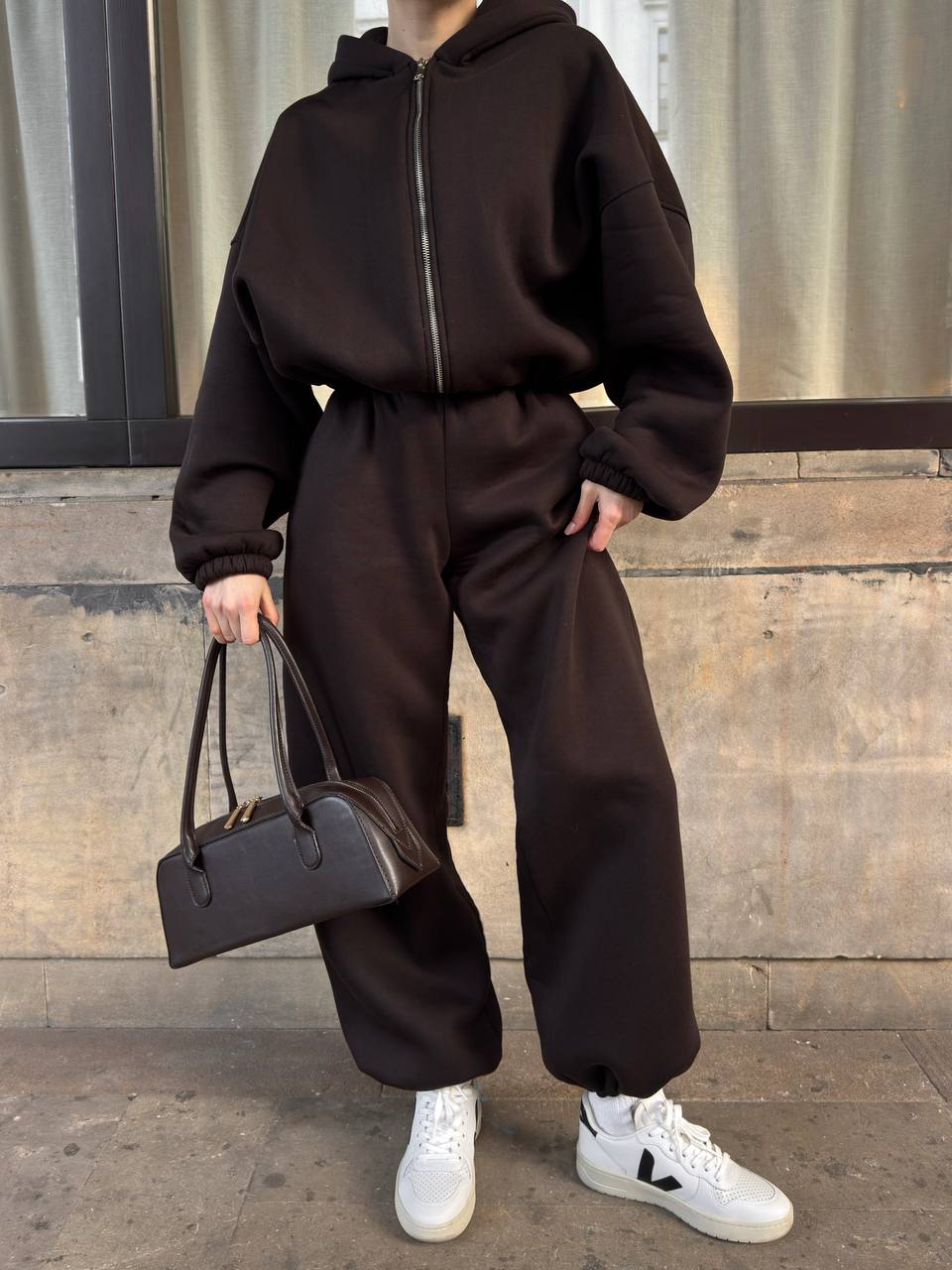 Костюм з утепленням на затяжках гіркий шоколад