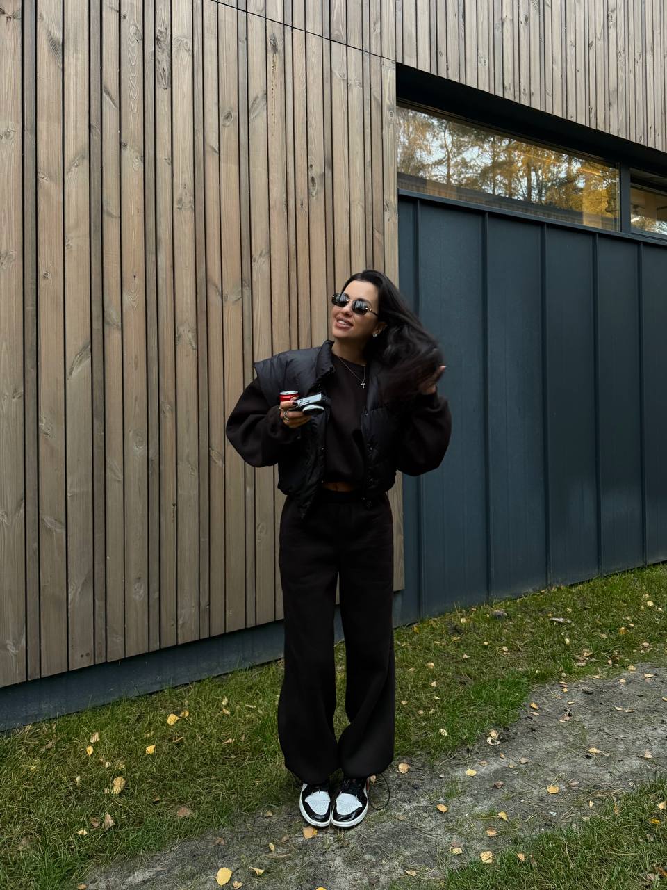 Костюм з утепленням із світшотом гіркий шоколад