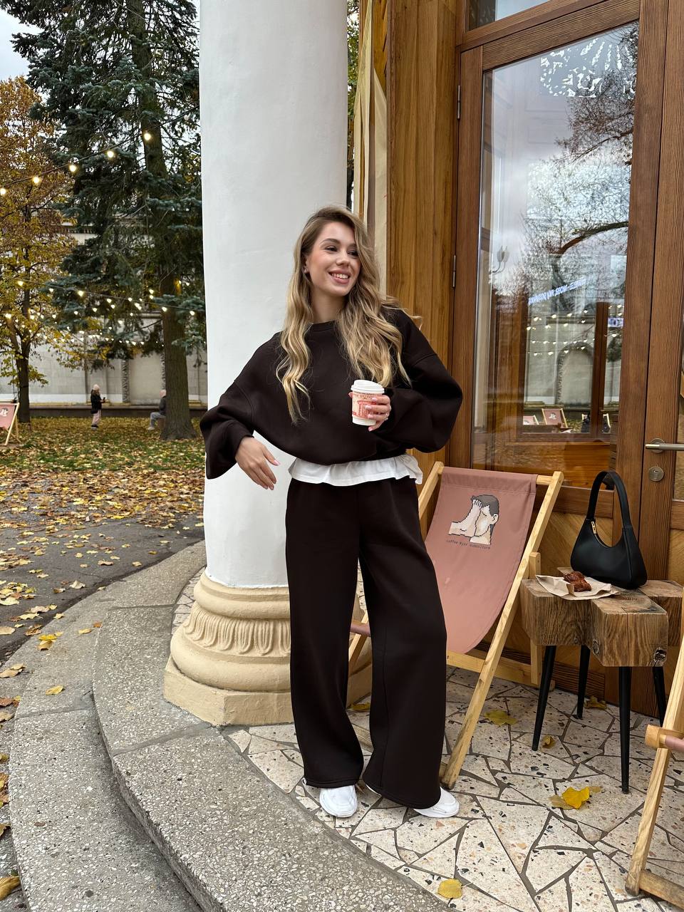 Світшот з утепленням гіркий шоколад