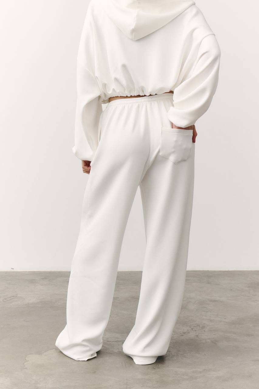 Штани прямі  «soft touch» молочні